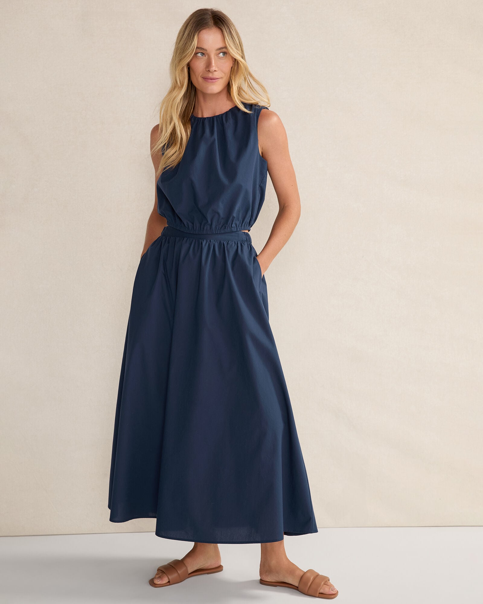 Organic Cotton Poplin Maxi Skirt