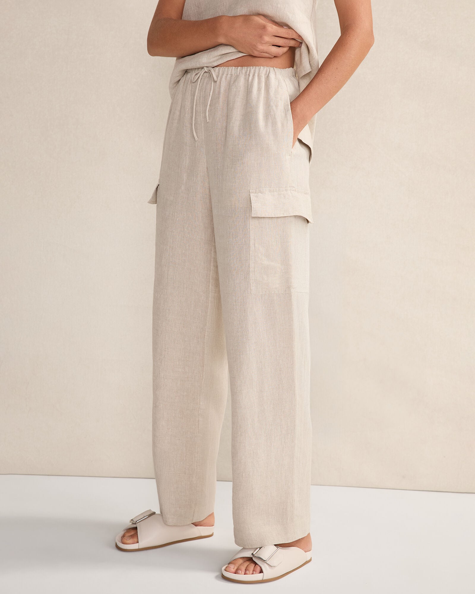 Linen Cargo Pants