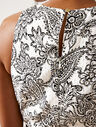 Belted Midi Dress - Engraved Metallic Paisley