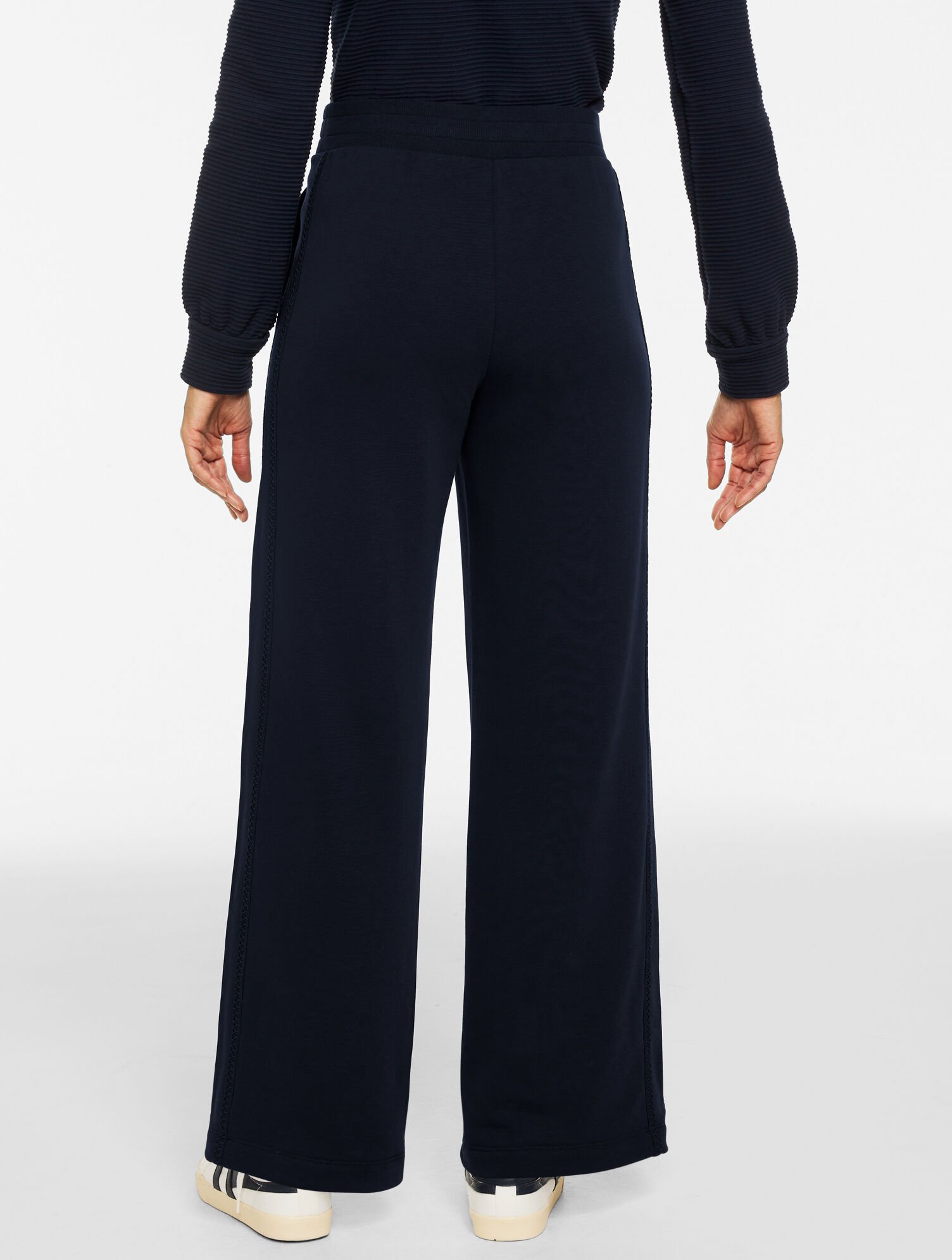 Cozy French Terry Relaxed Leg Pants - Picot Trim