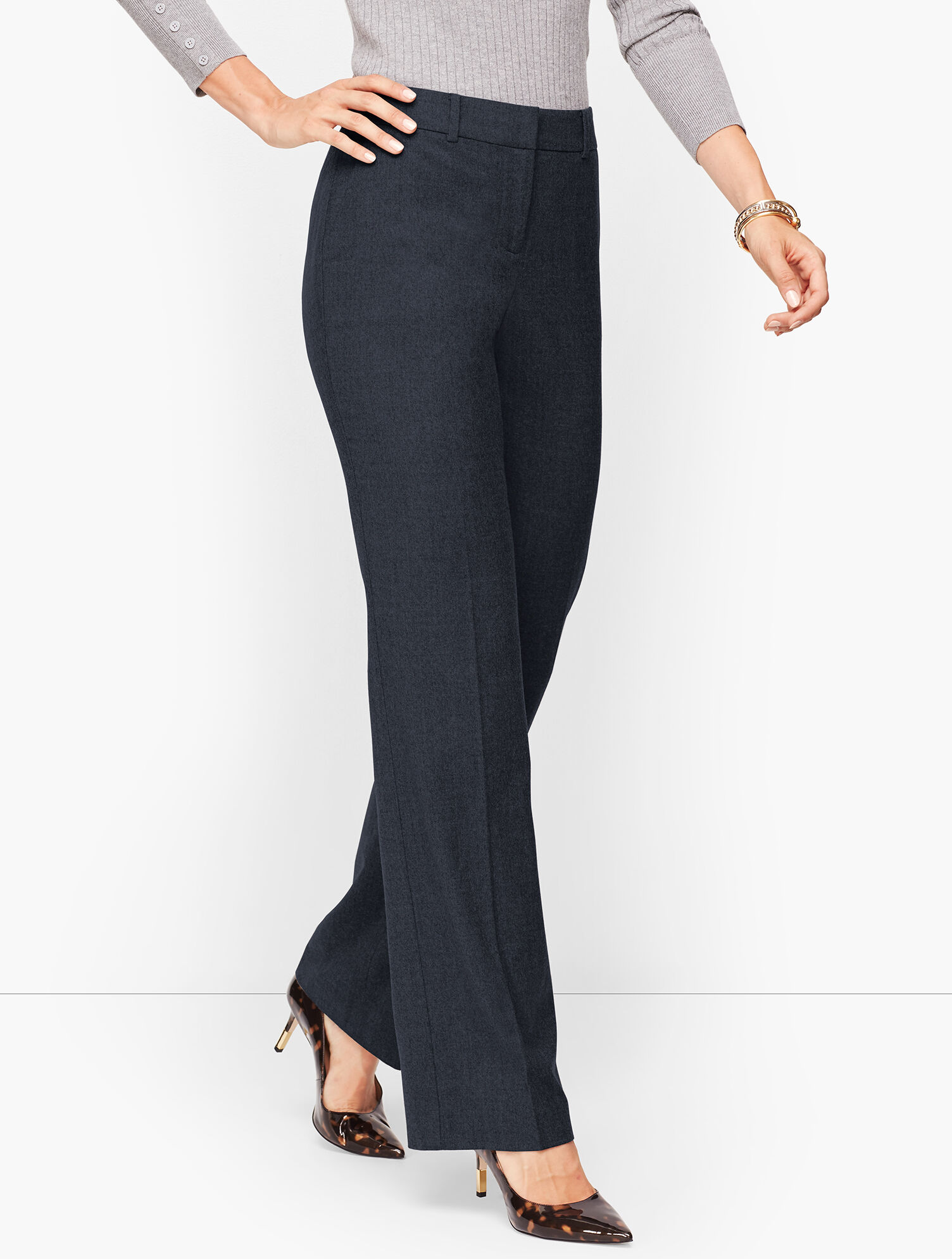 Luxe Flannel Windsor Pants - Curvy Fit | Talbots