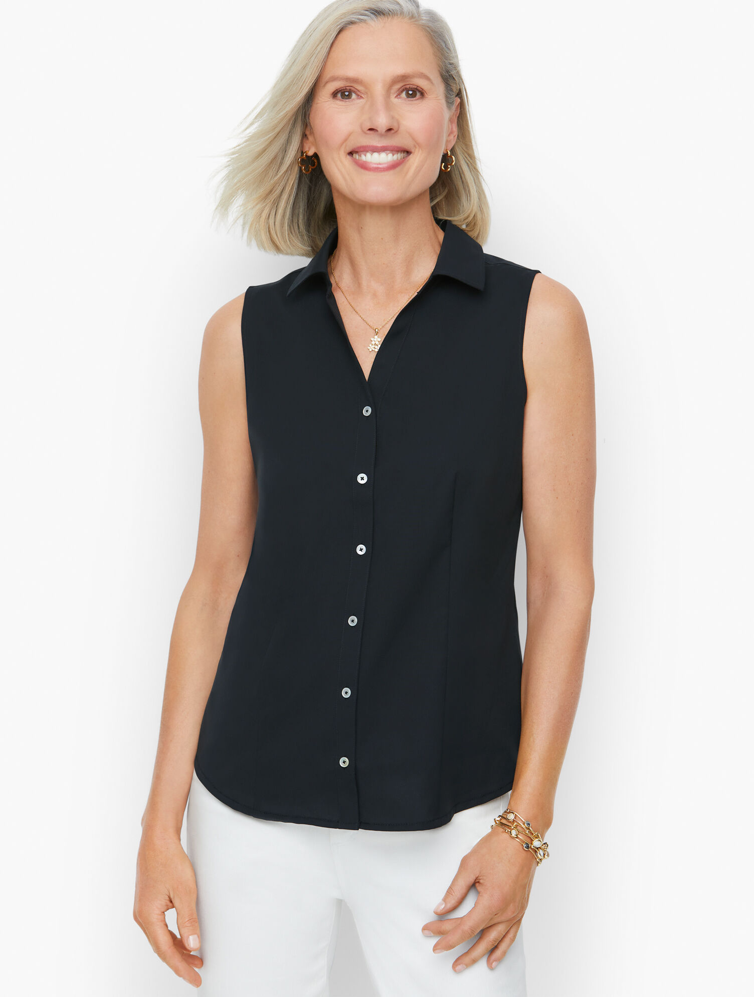 Non-Iron Sleeveless Perfect Shirt - image 1