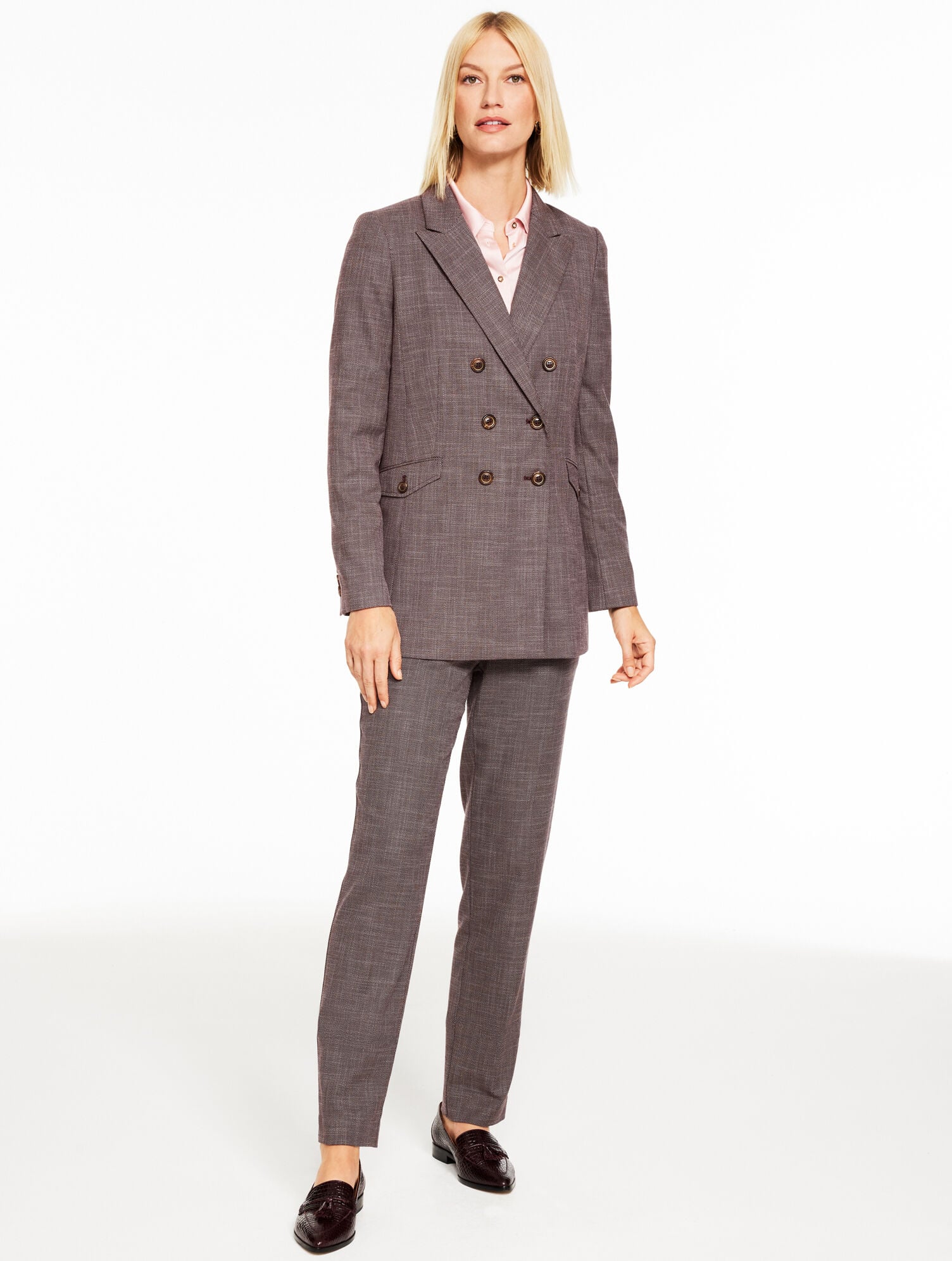 City Twill Blazer - Aubergine