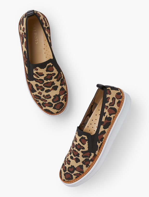Brittany Knit Sneakers - Leopard