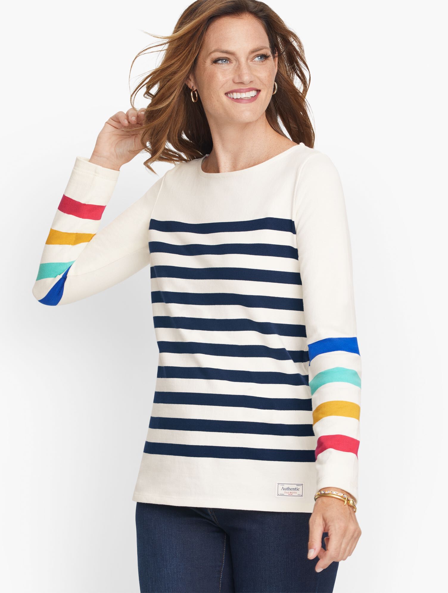 Authentic Talbots Tee - Winter Stripe | Talbots