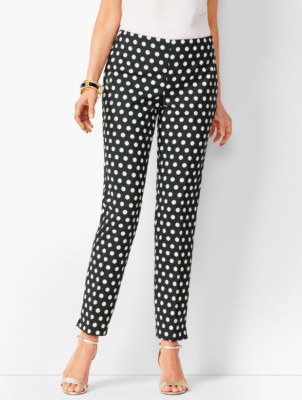 Dot Jacquard Talbots Chatham Ankle Pants