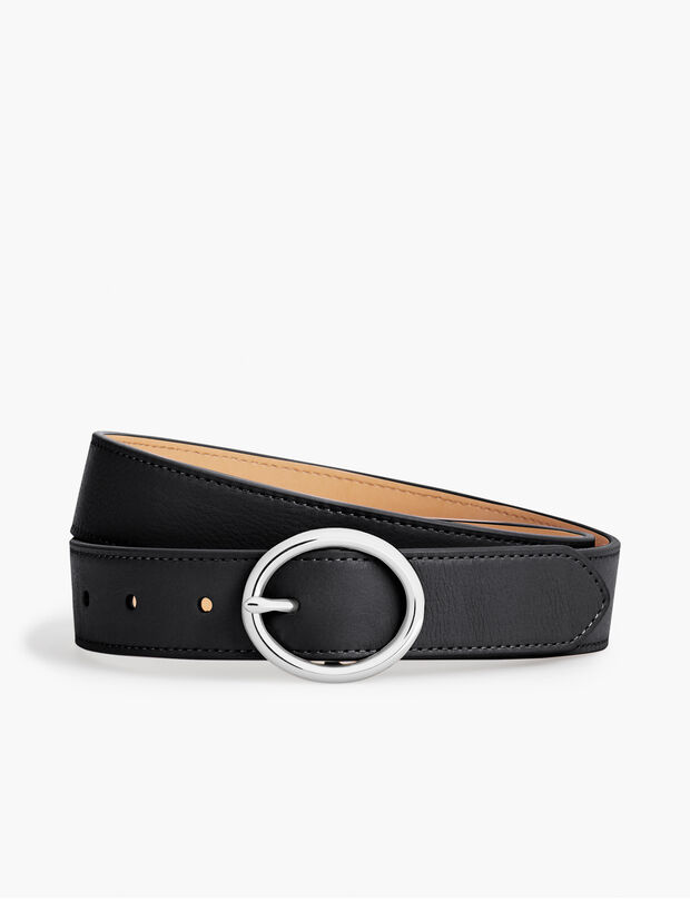 Soft Pebbled Leather Belt