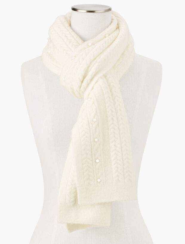Pearl Embellished Scarf