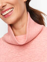 Bubble Jacquard Quilted Mockneck Pullover