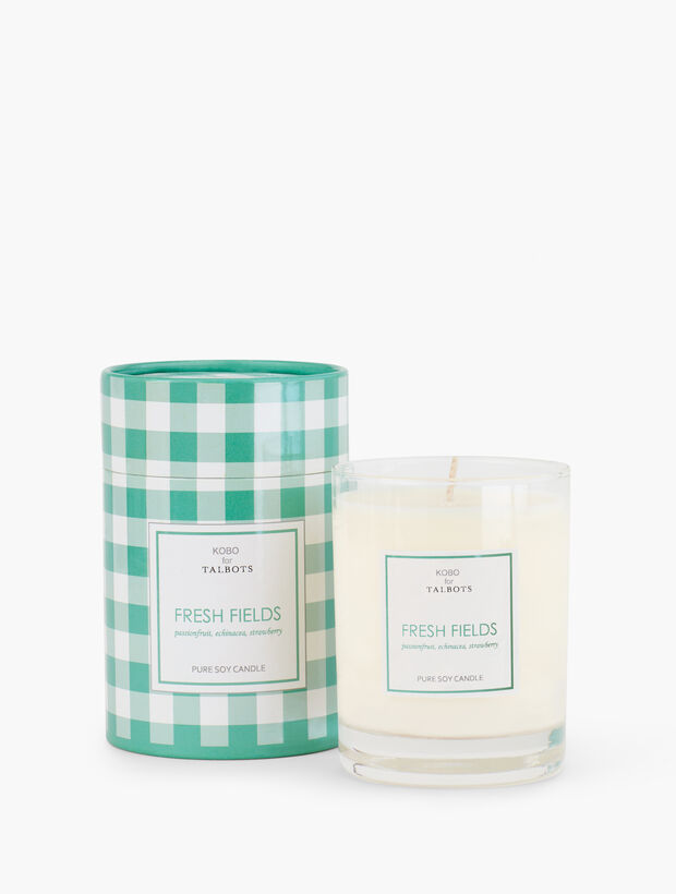 Fresh Fields Gingham Soy Candle