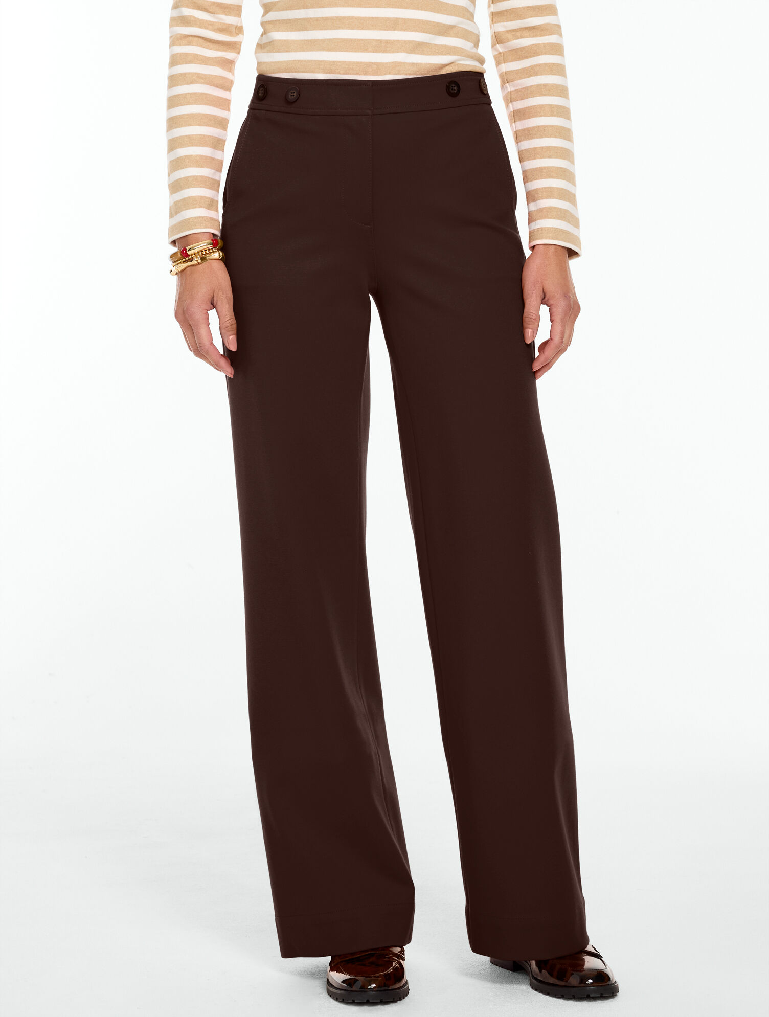 Polished Ponte Wide Leg Pants