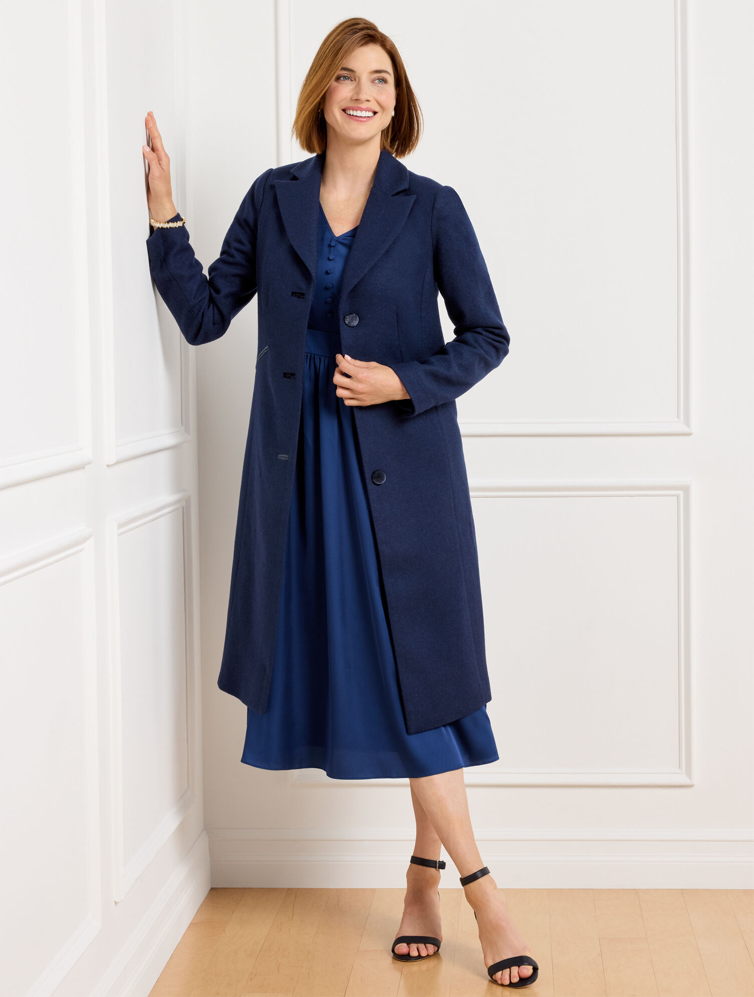 Italian Melton Wool Blend Coat - Bicolor | Talbots