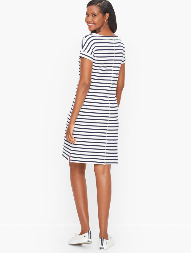 Cotton Terry Stripe Dress | Talbots