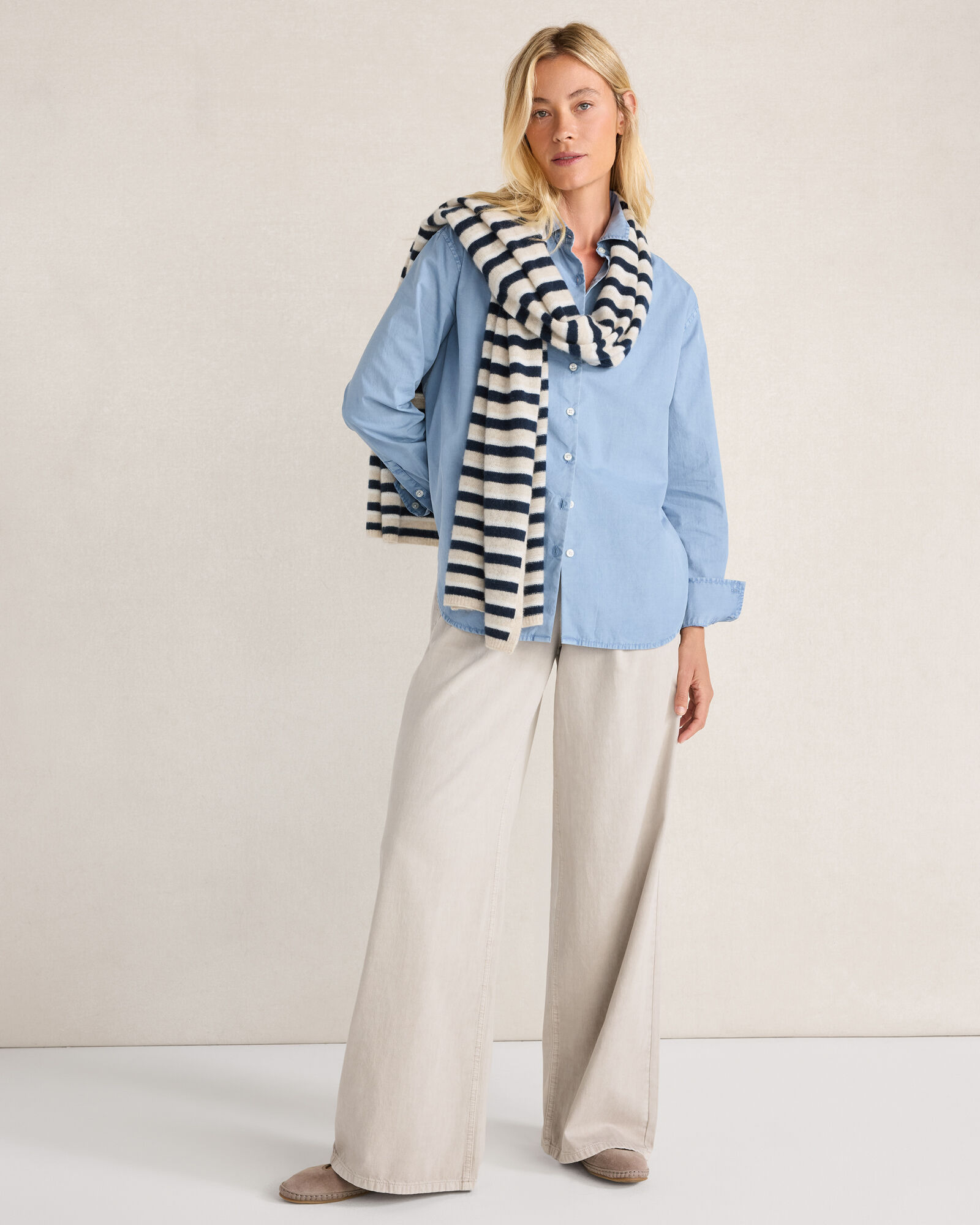 Cashmere Striped Scarf - thumbnail 6