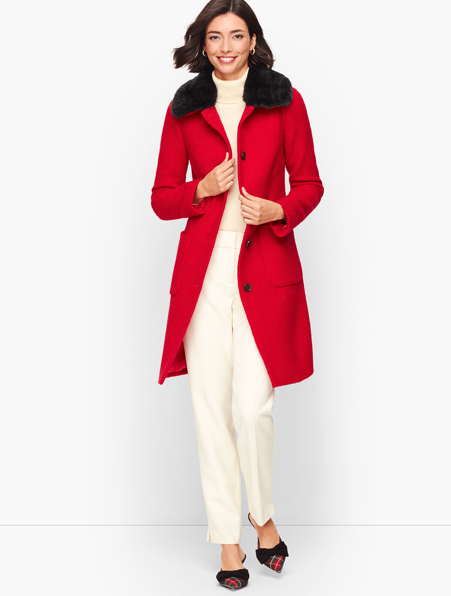 Boucl&eacute; Wool Coat