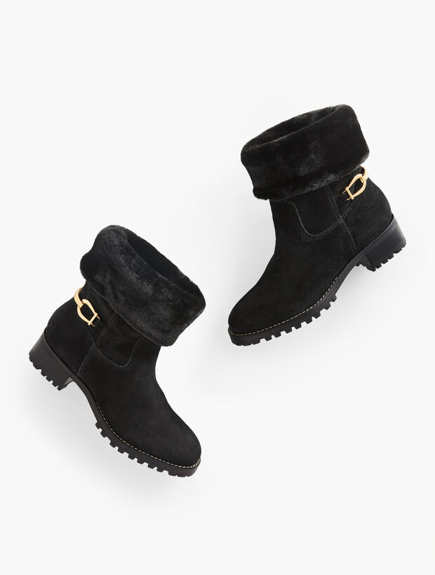 Tish Foldover Boots - Suede