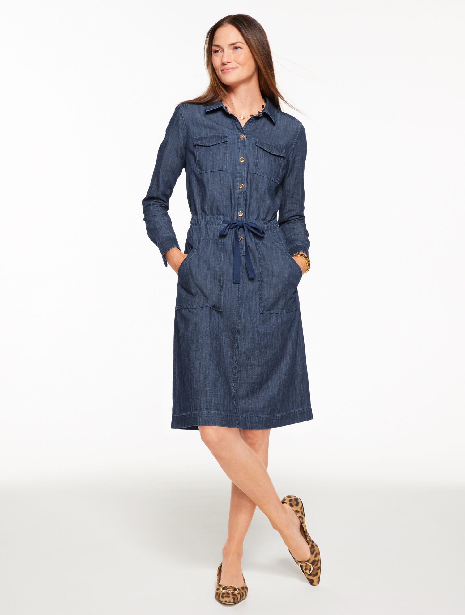 white christmas dresses Dark Denim Zacara Dress main image 0