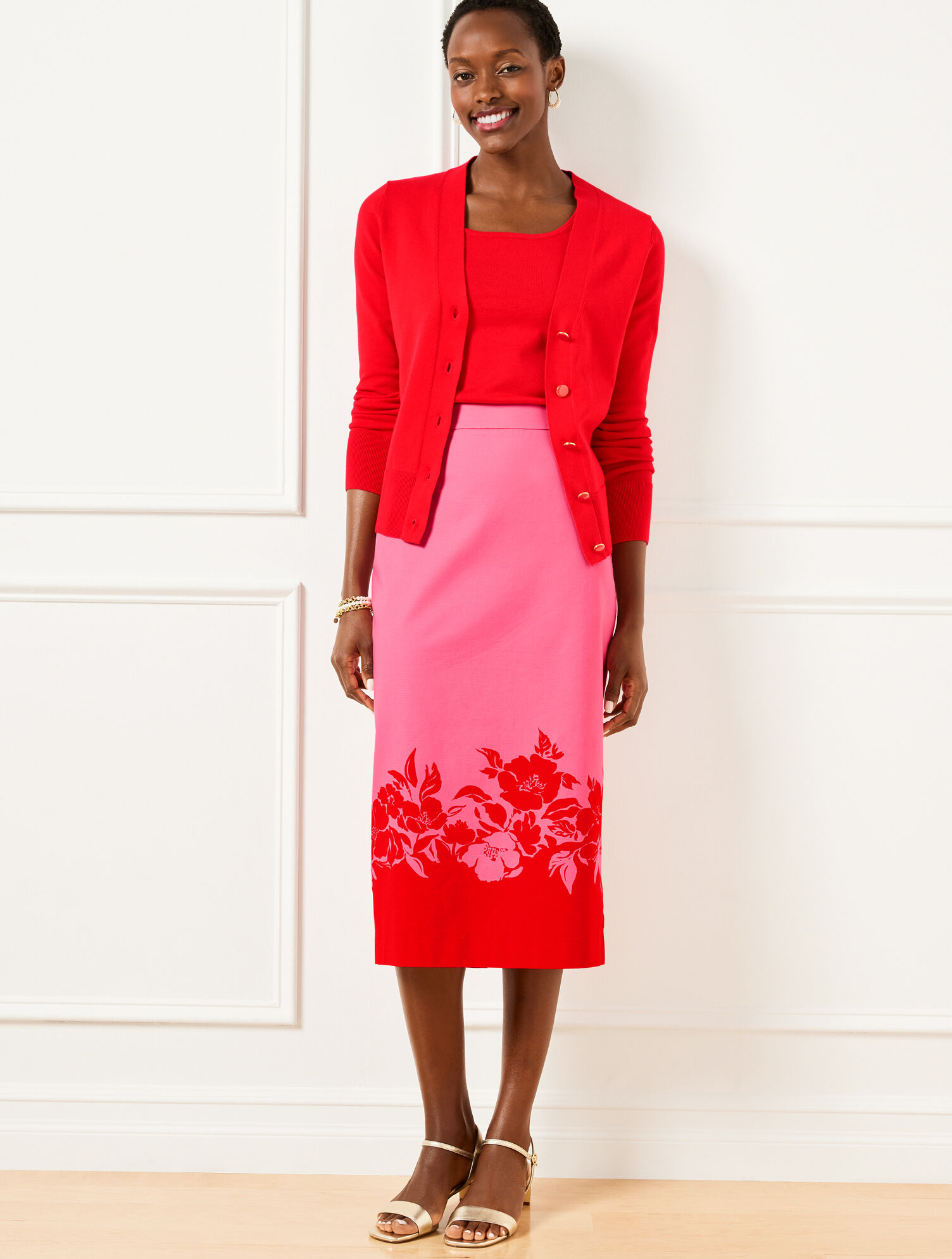 Bicolor Poppy Pencil Skirt | Talbots