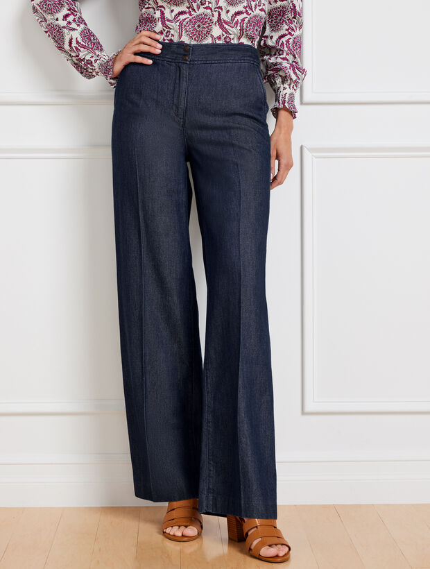 Tailored Indigo Wide Leg Pants