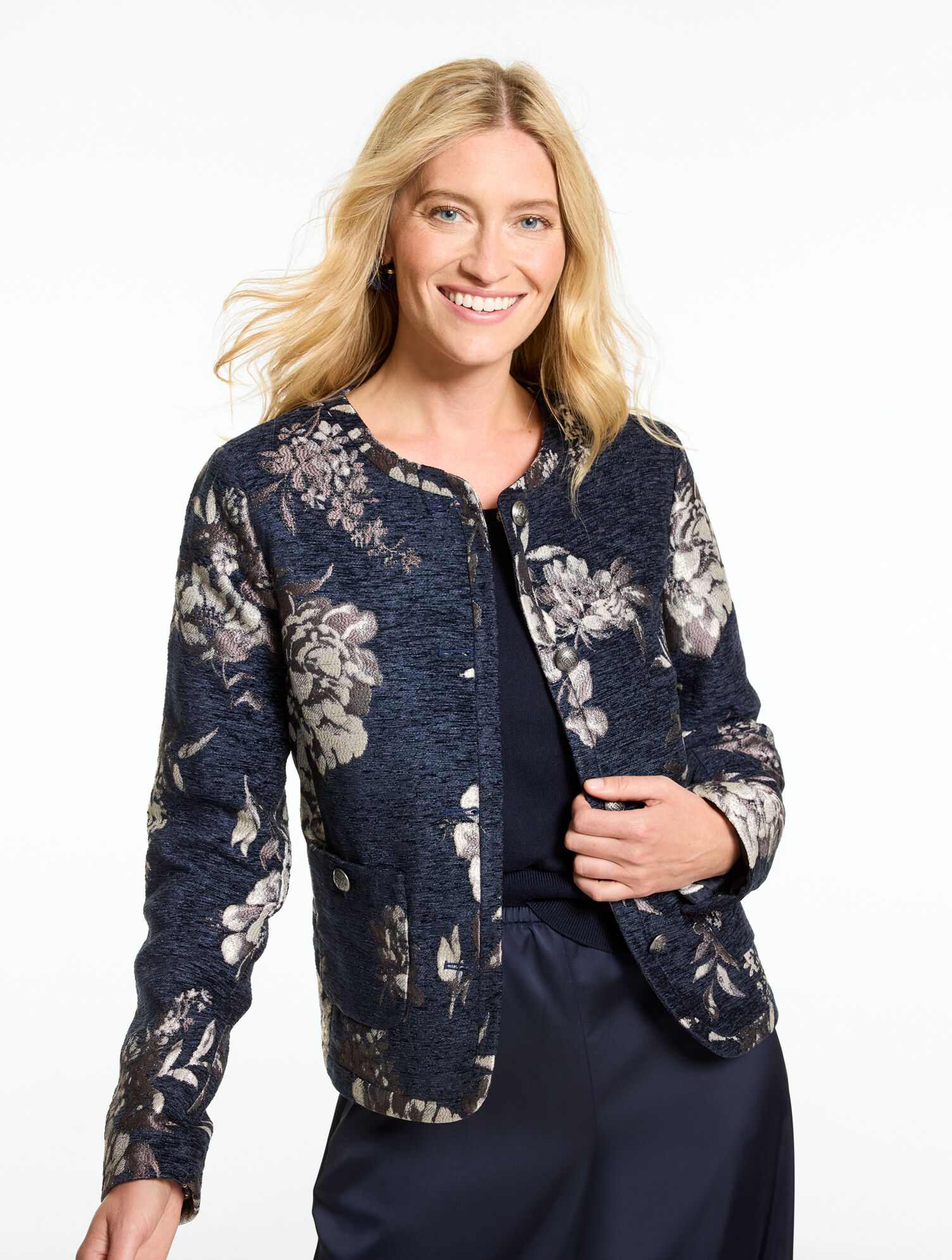 Jacquard Lady Jacket - Moonlit Floral