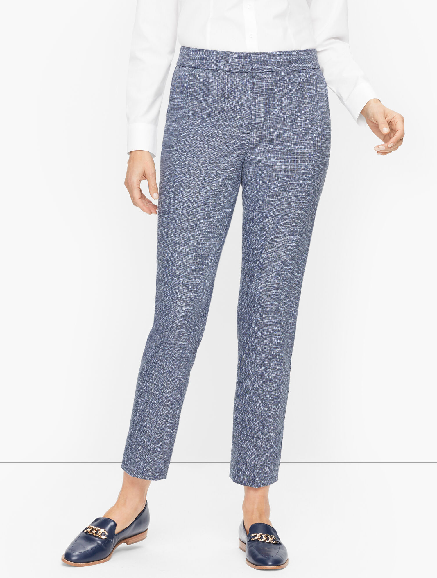 Blended Tweed Slim Ankle Pants
