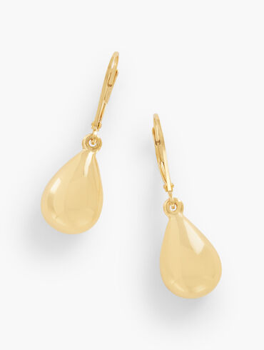 Gold Plated Sterling Silver Leverback Earrings