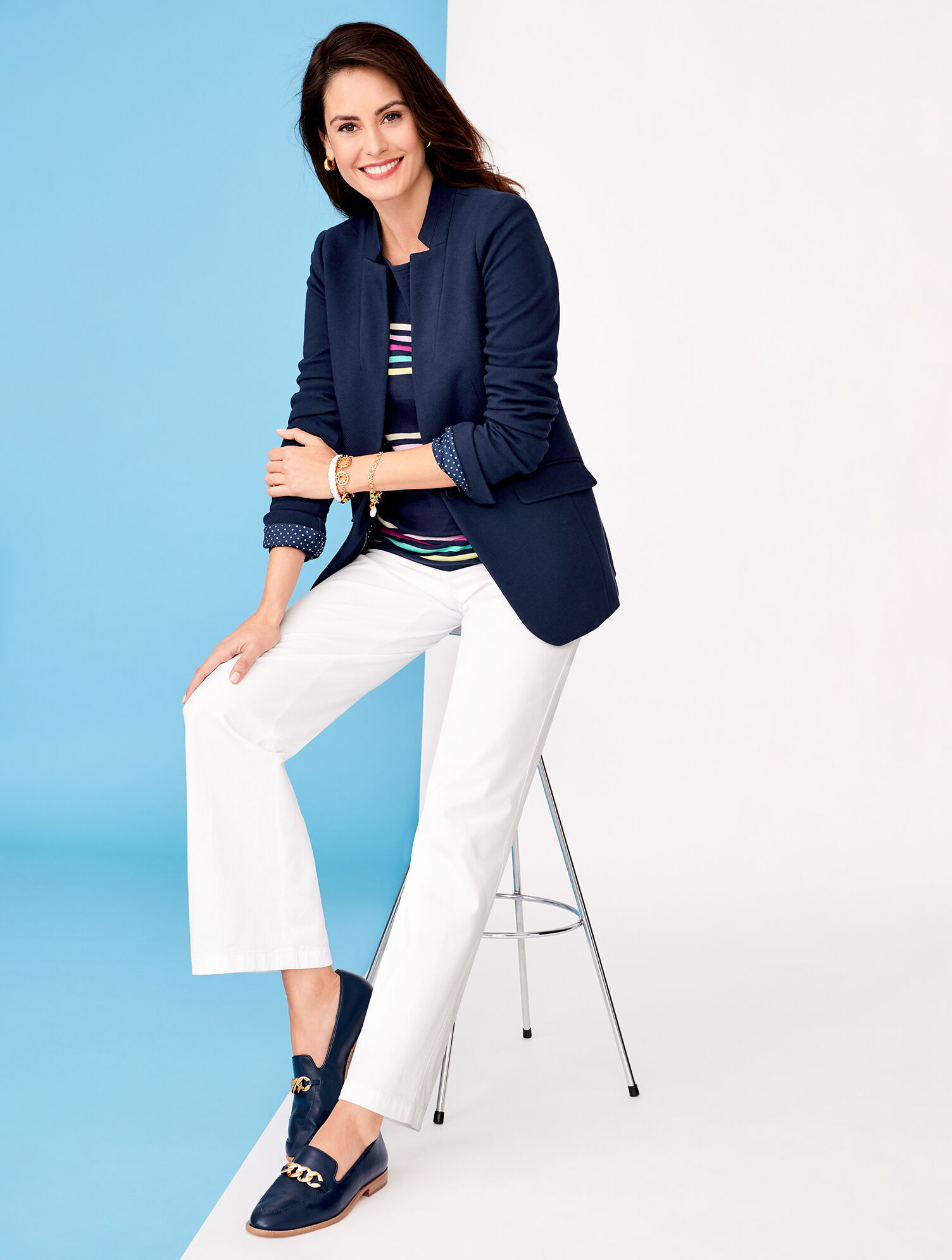Twill Wide Leg Chinos