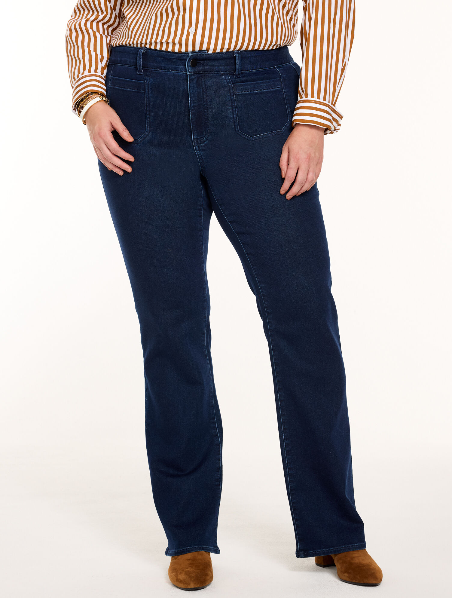 Knit Denim Bootcut Jeans - Rockland Wash