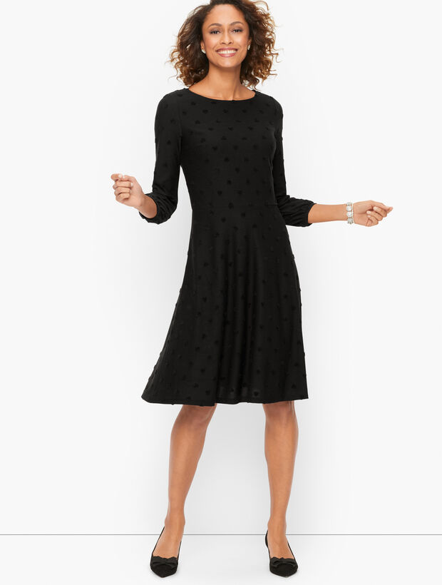 textured fit and flare dress Wear Your Texture Fit & Flare Dress #ID60308 Black / M main image 1