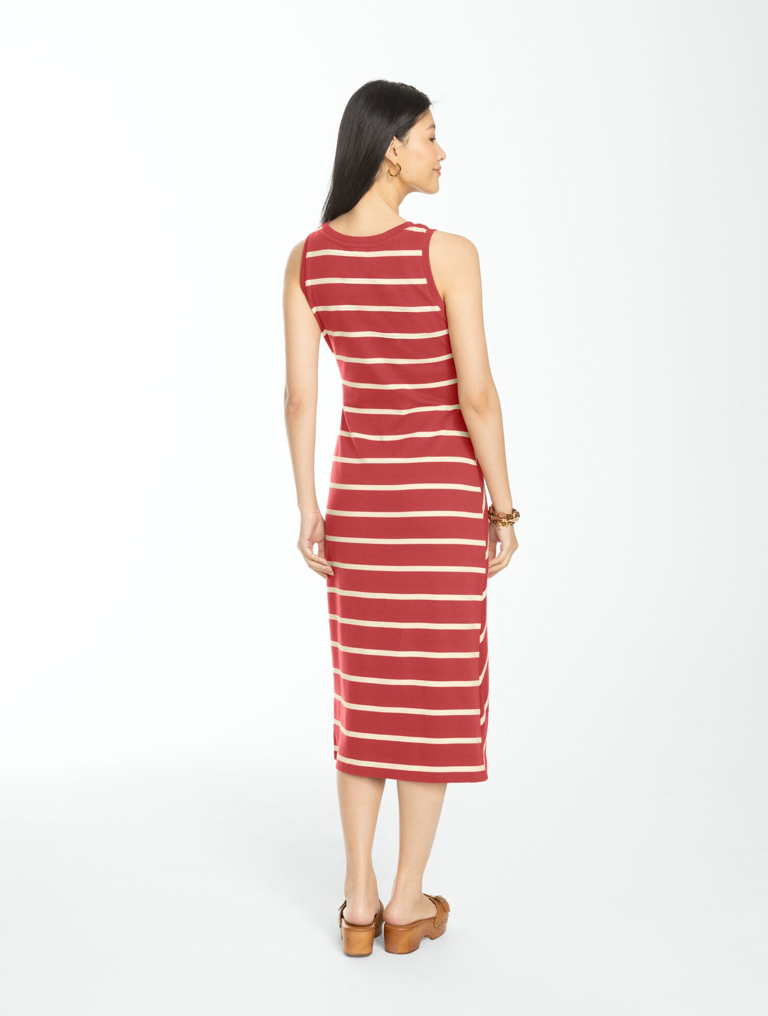 Twist Front Knit Midi Dress - Desert Stripe