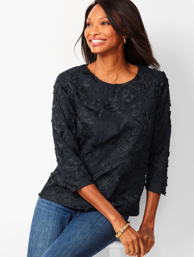 Floral Embroidery Top