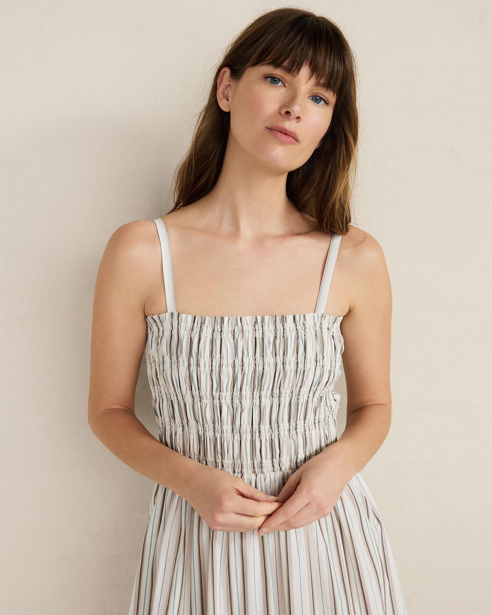 Organic Bell Sleeve Smocked Dress