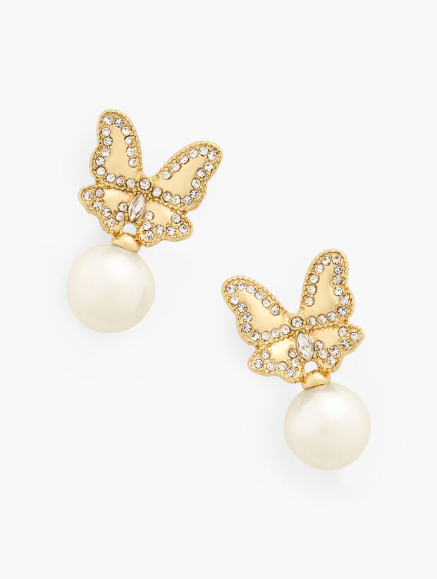 Butterfly Pearl Earrings