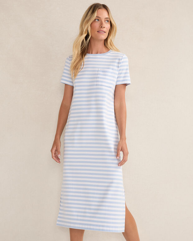 Organic Cotton Interlock Stripe T-Shirt Dress