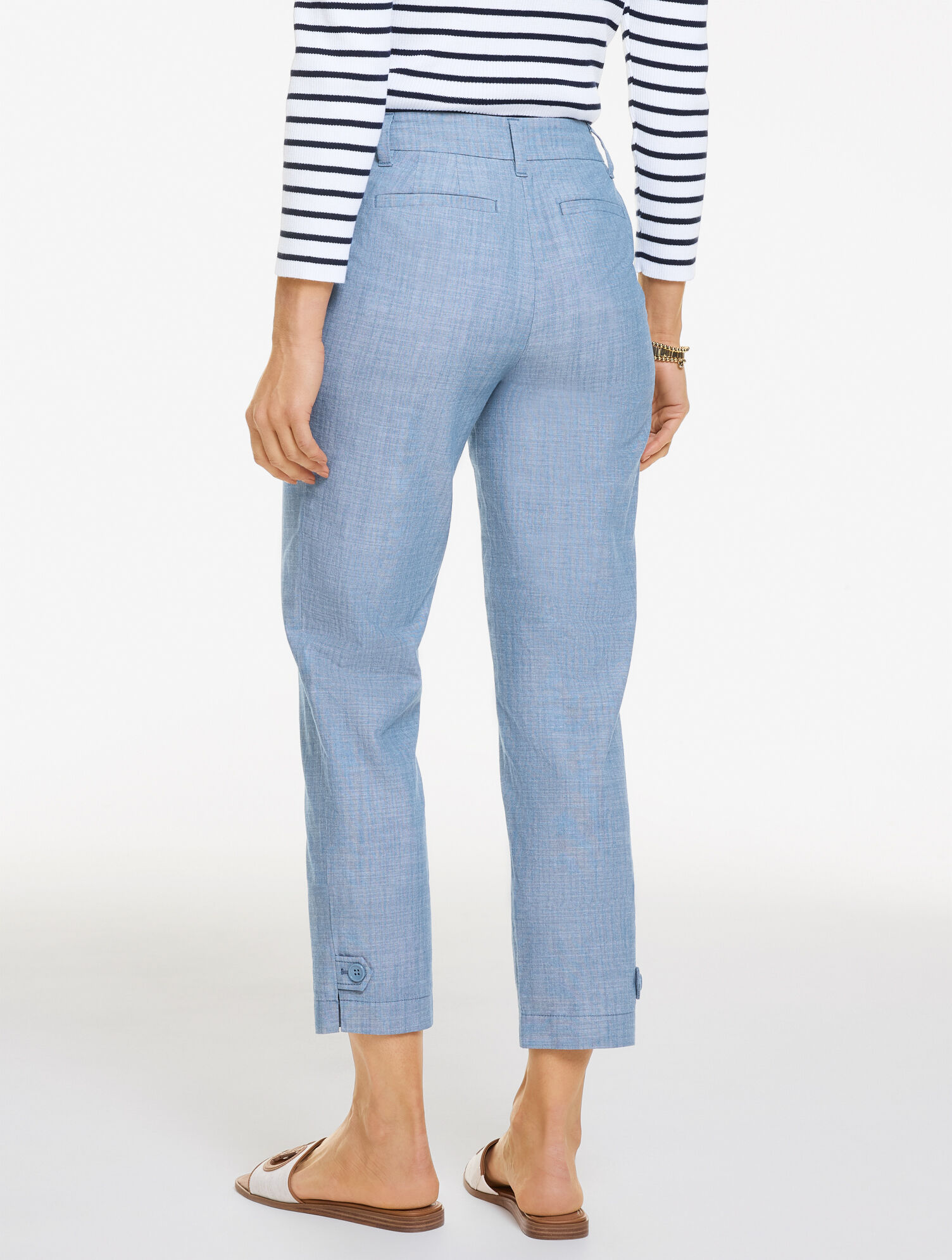 Chambray Perfect Crop - Curvy Fit