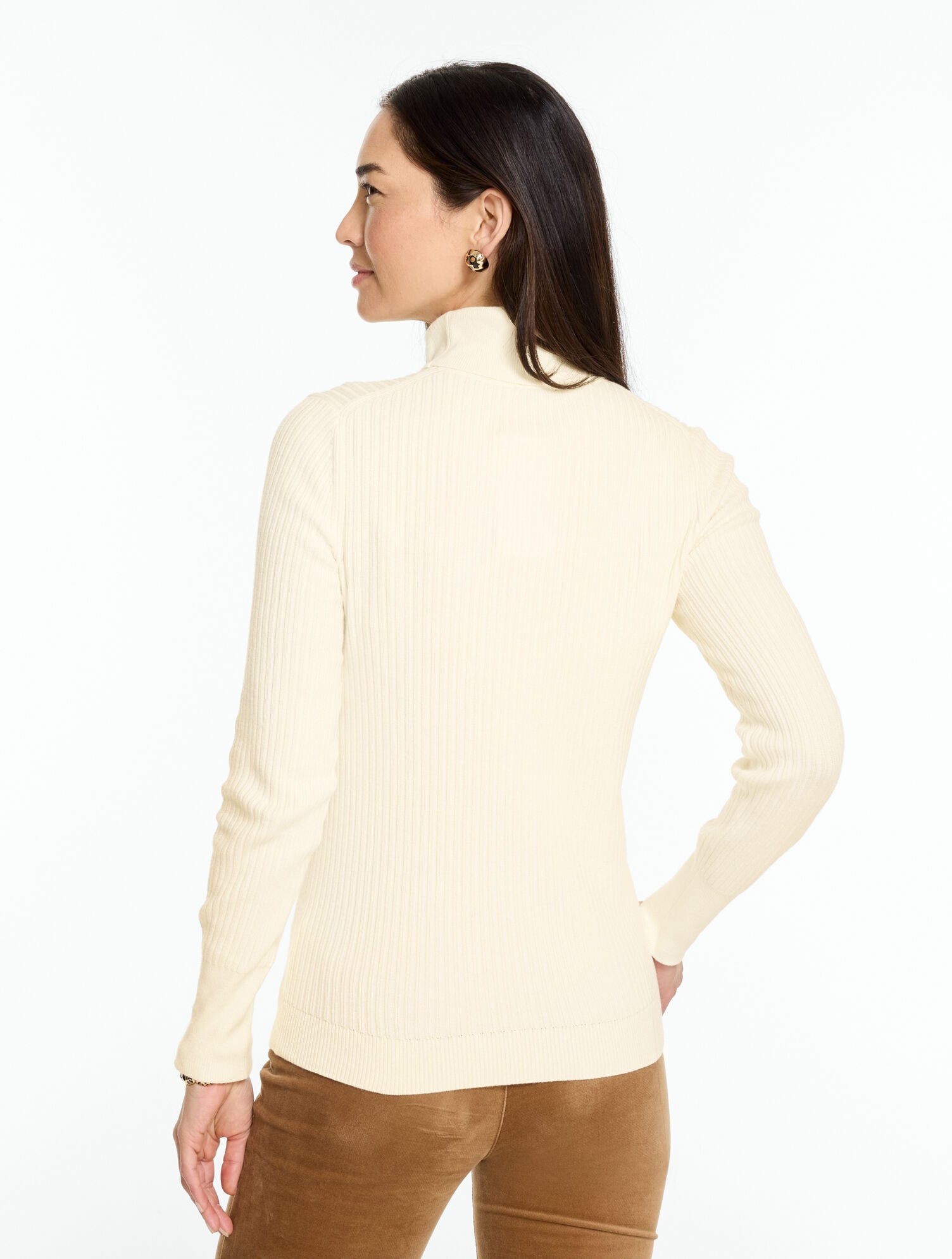 Ribbed Turtleneck Pullover