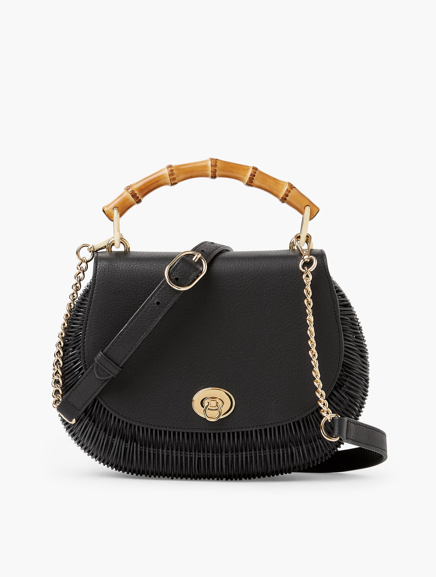 Bamboo Handle Wicker Bag Talbots