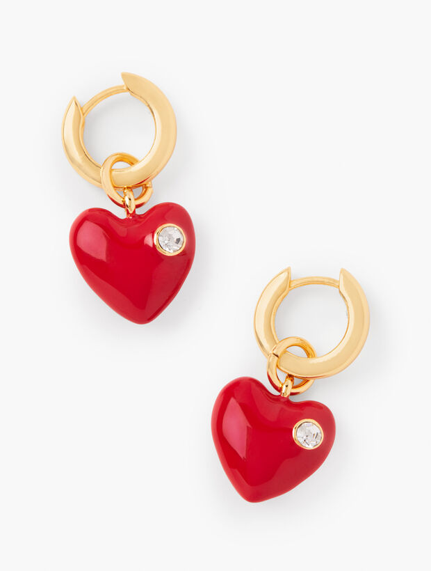 Enamel Hearts Earrings