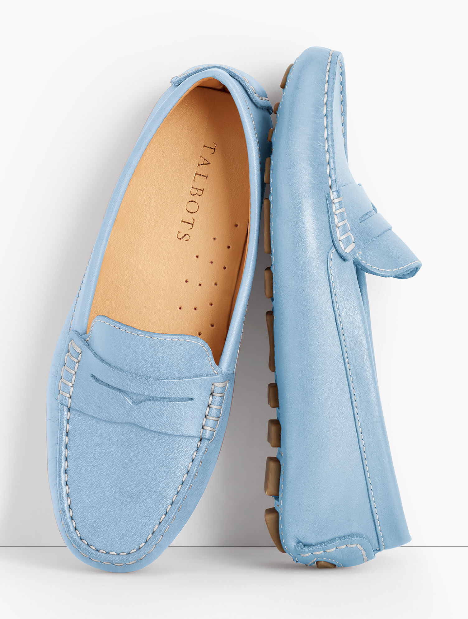Talbots Laced Driving Moccasins/Shoes Taylor Wedgewood Blue
