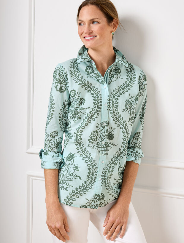 Modern Classic Shirt Flowing Floral Talbots