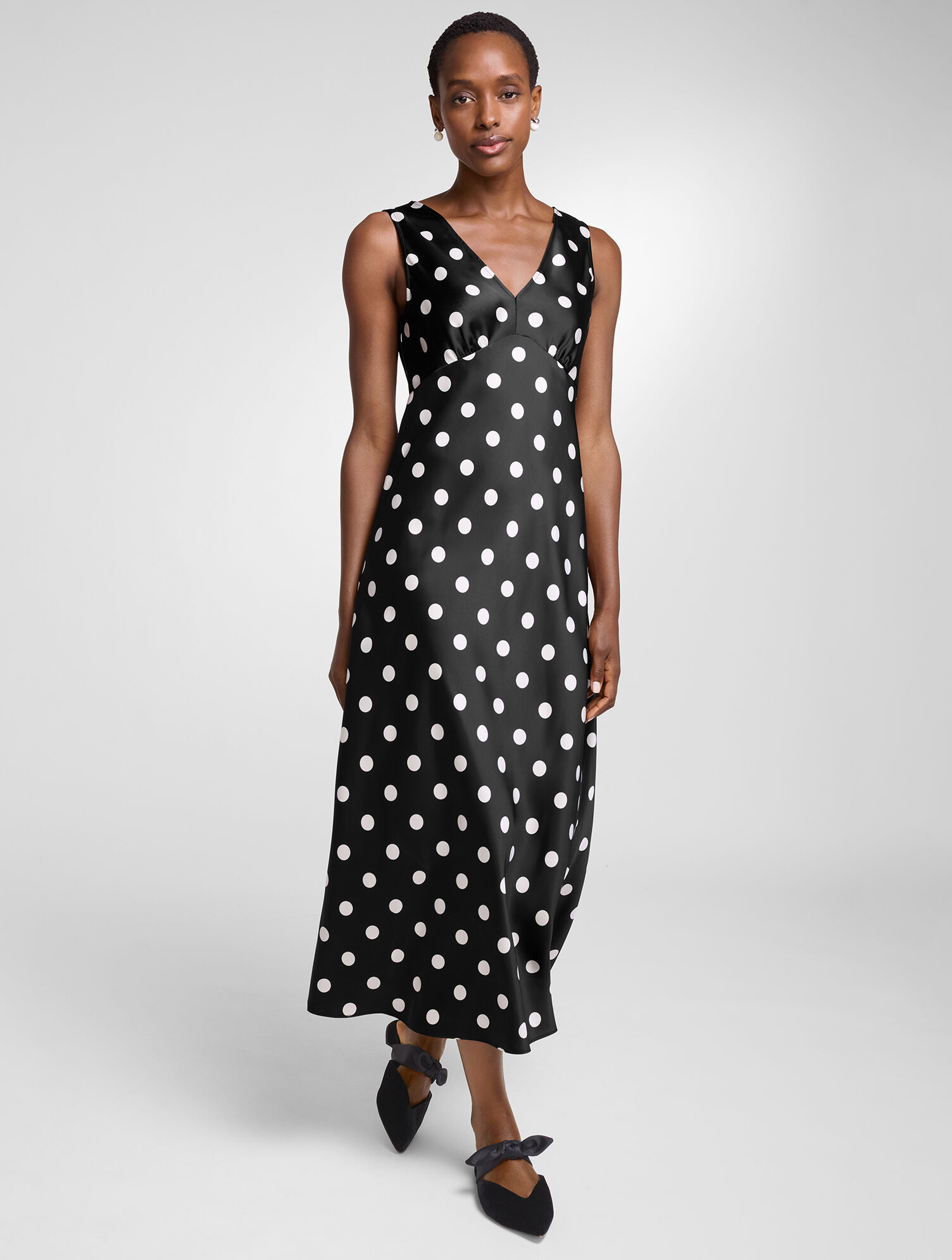 RSVP Satin Midi Dress - Elevated Dots