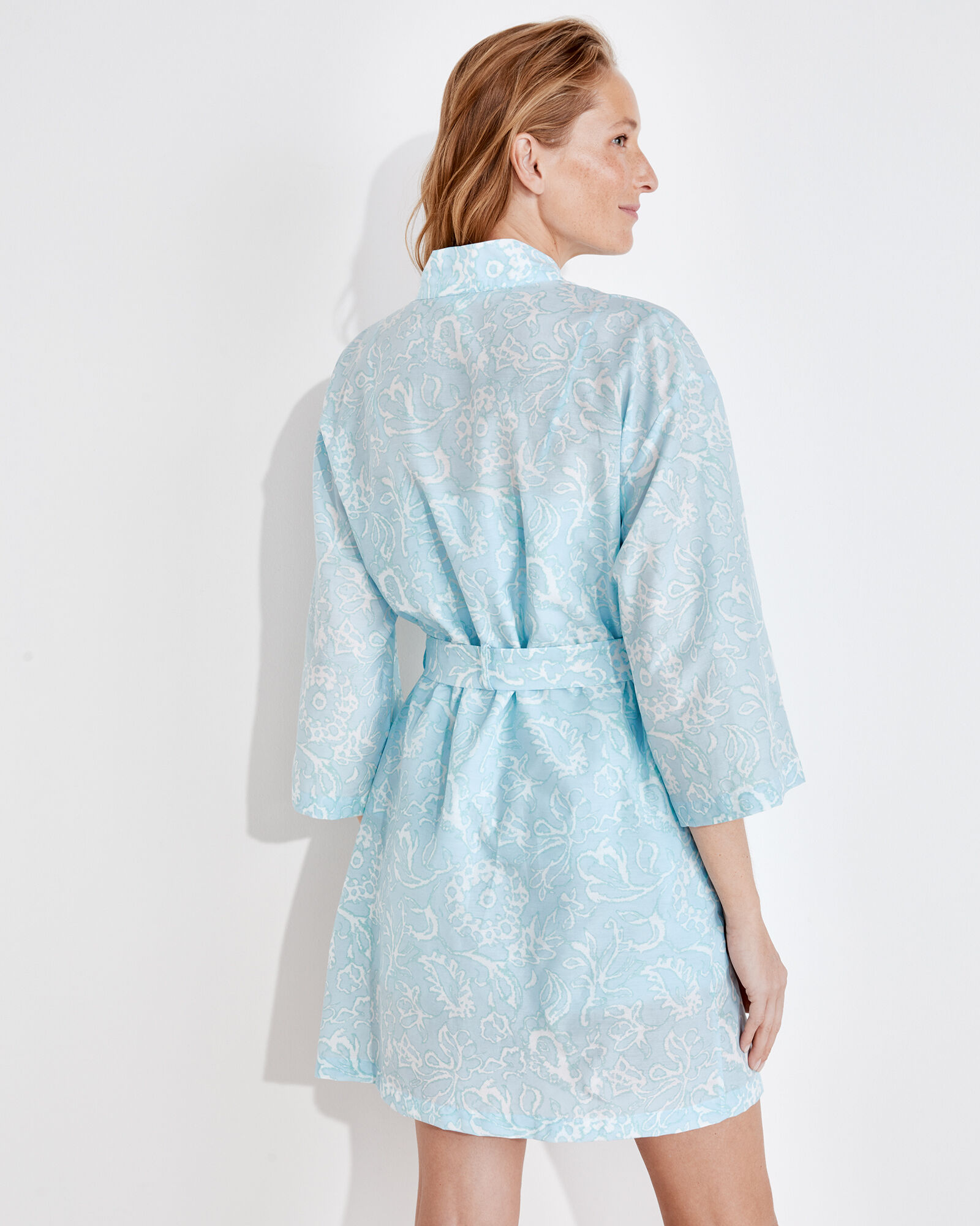 Cotton Silk Floral Robe