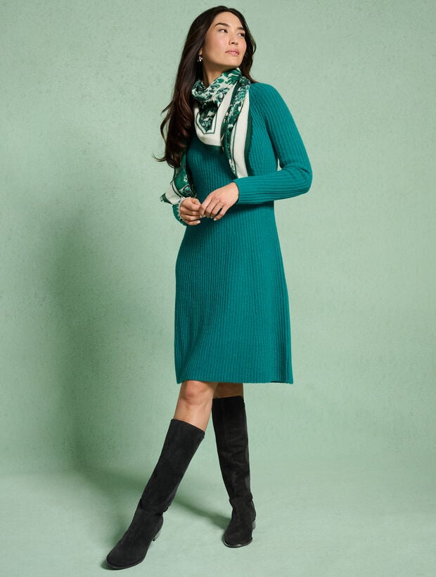 Fit &amp; Flare Sweater Dress