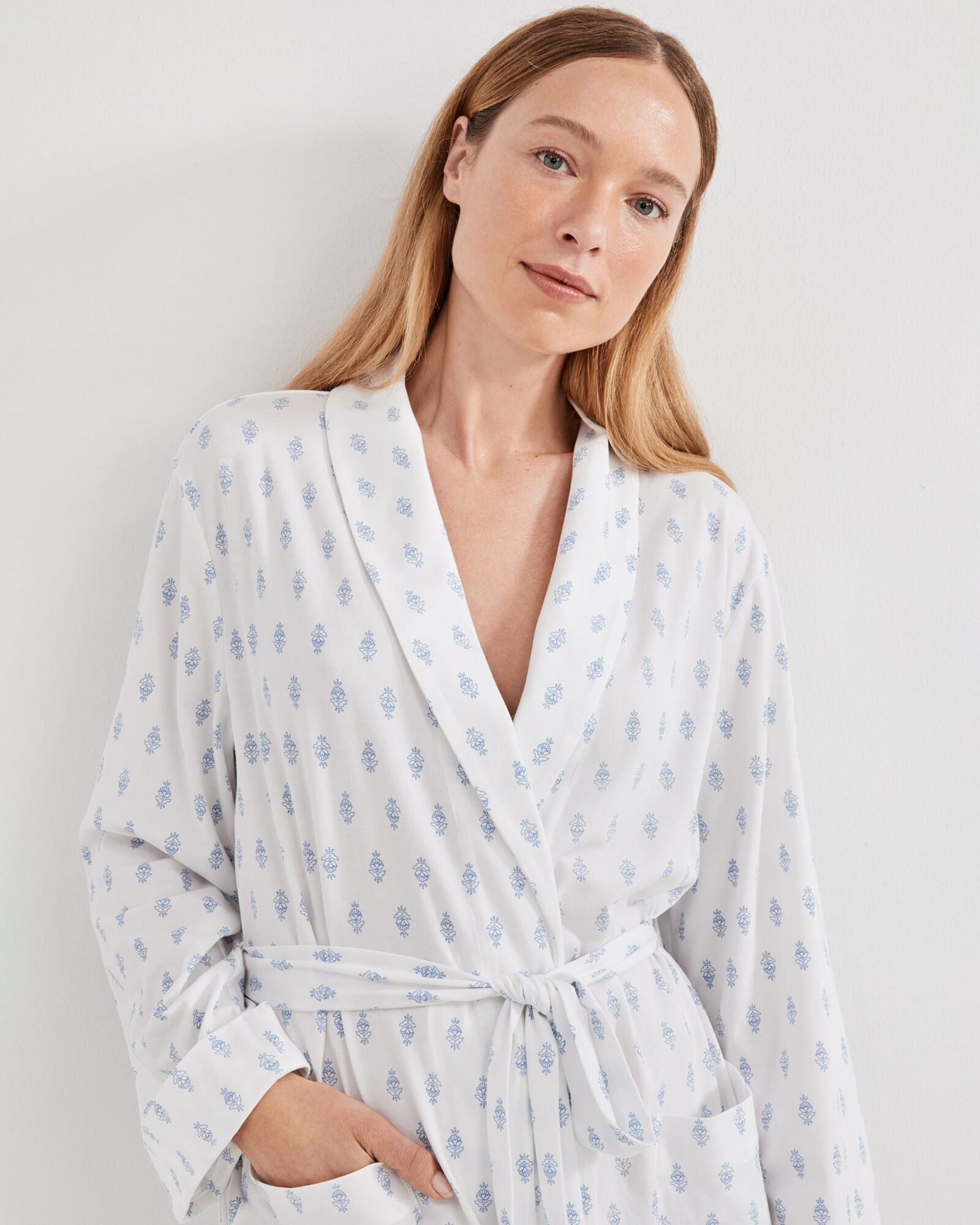 Organic Cotton Jersey Paisley Foulard Robe