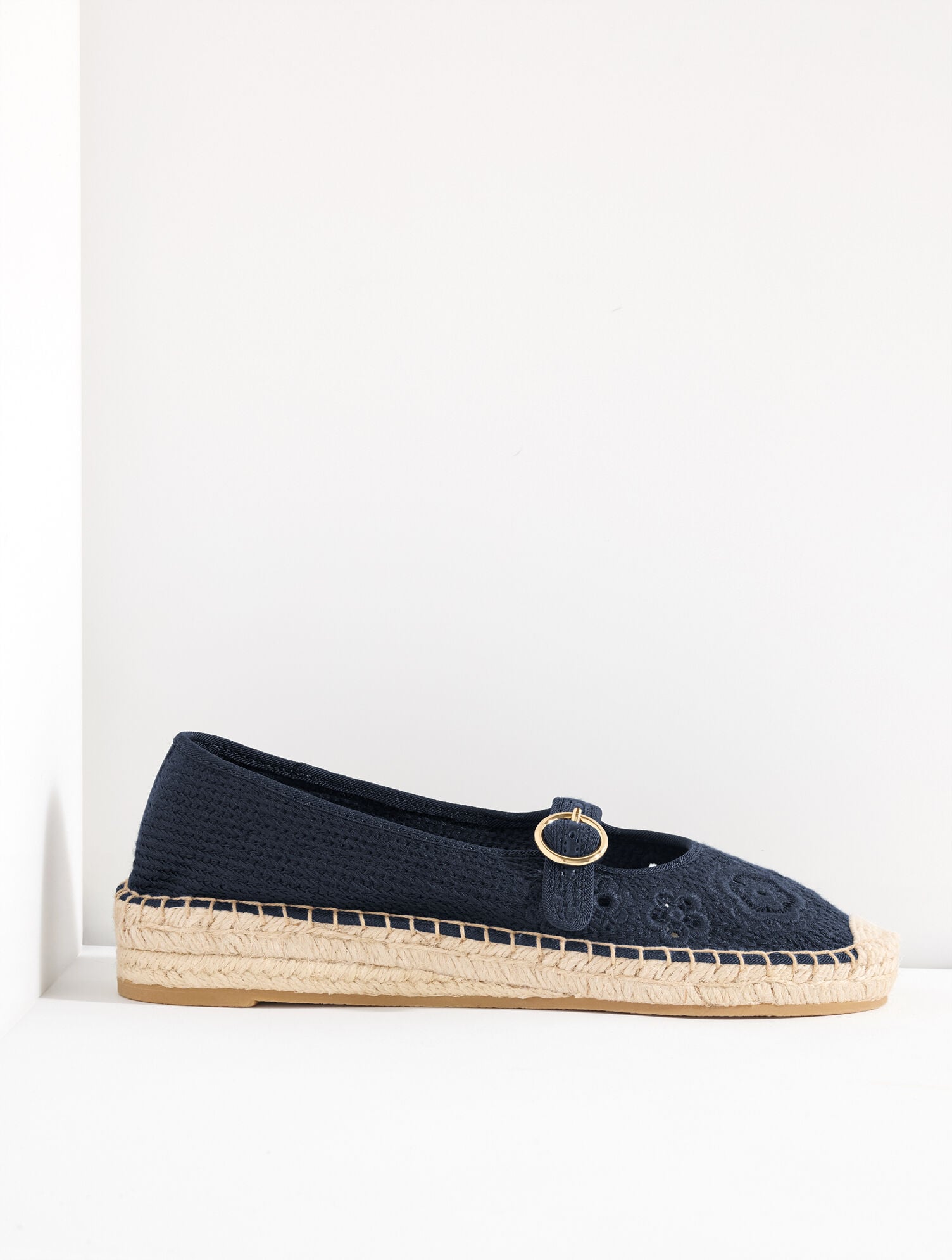 Iva Mary Jane Espadrille Flats - Floral Crochet