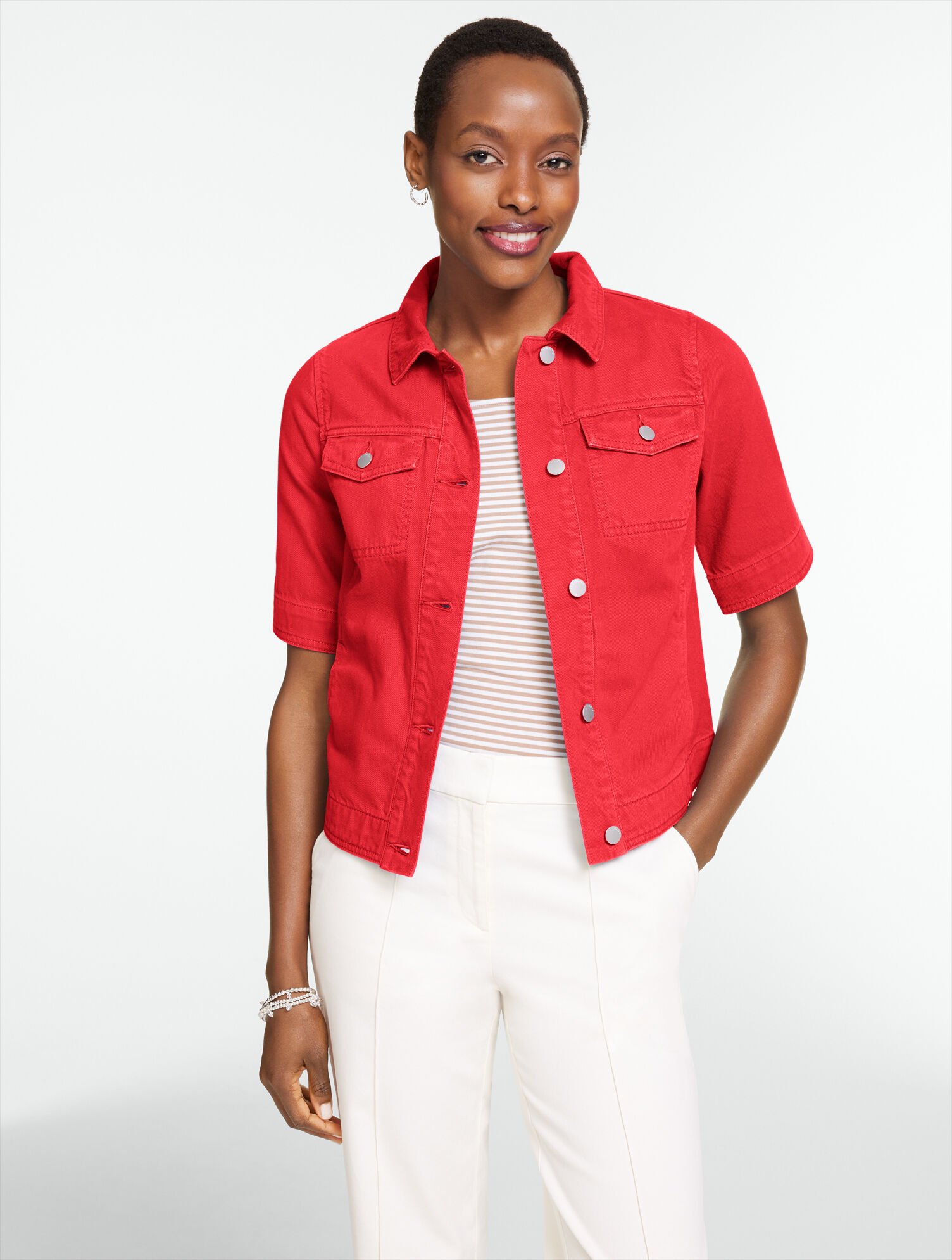 Short Sleeve Jean Jacket - image 3