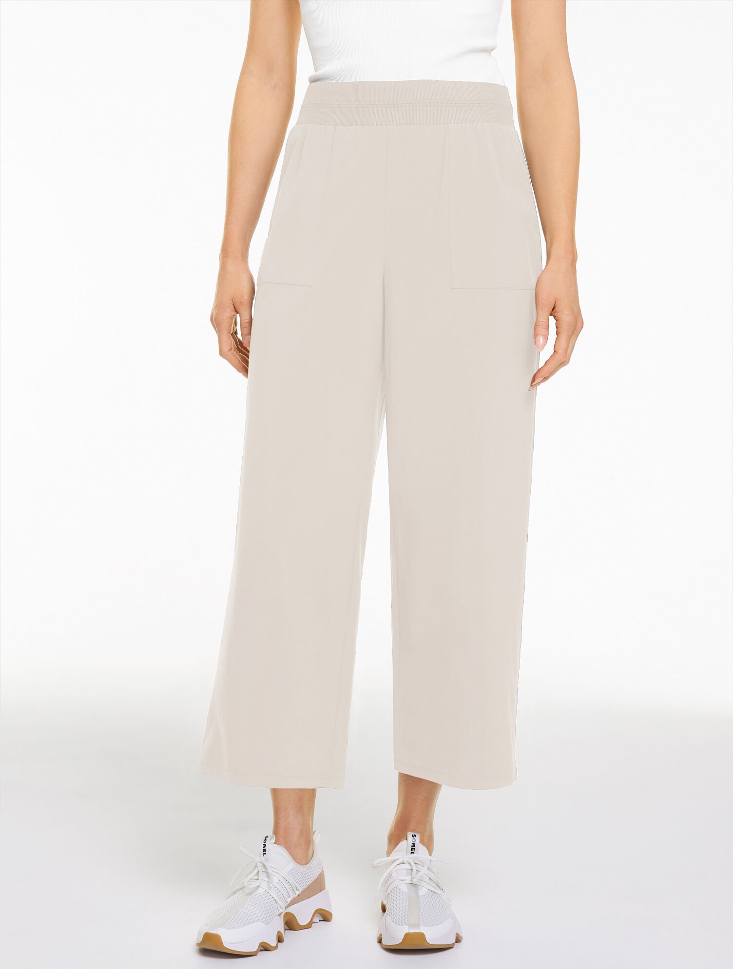 Lightweight Woven Stretch Wide Ankle Pants