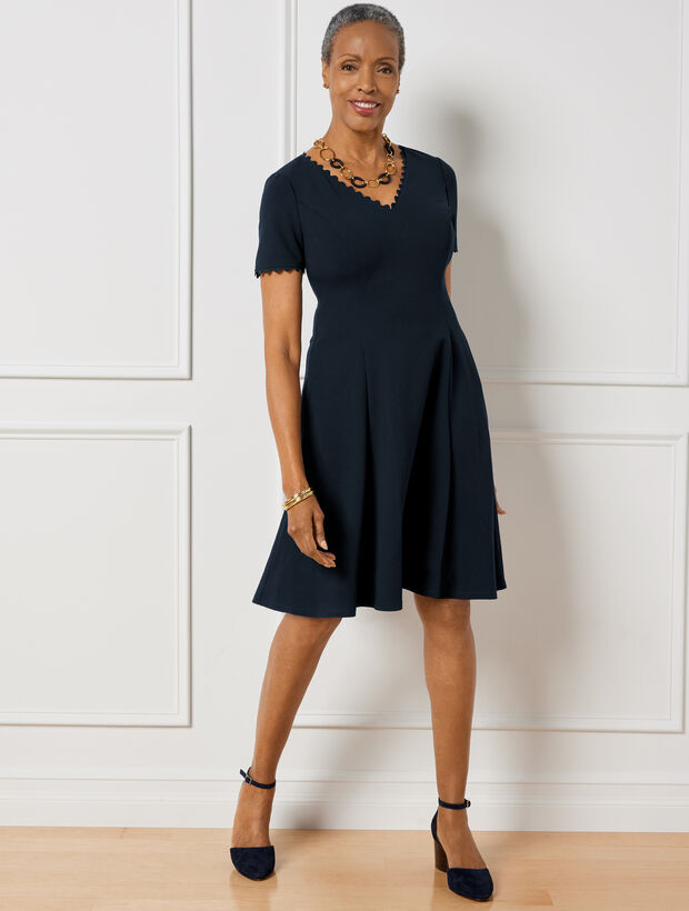 Maggy London Fit Flare Scuba Dress Talbots