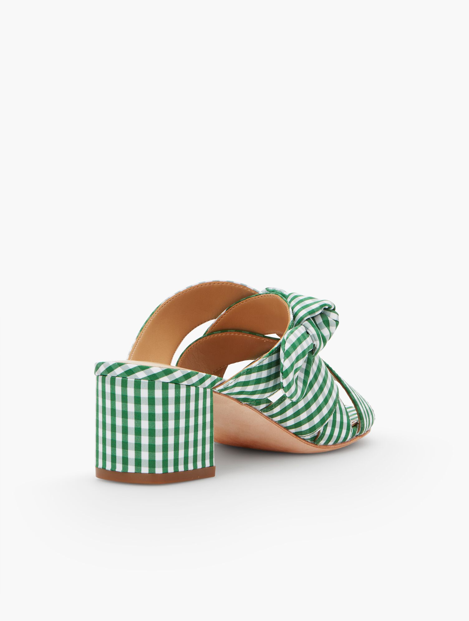 Georgia Knot Slide Sandals-Gingham