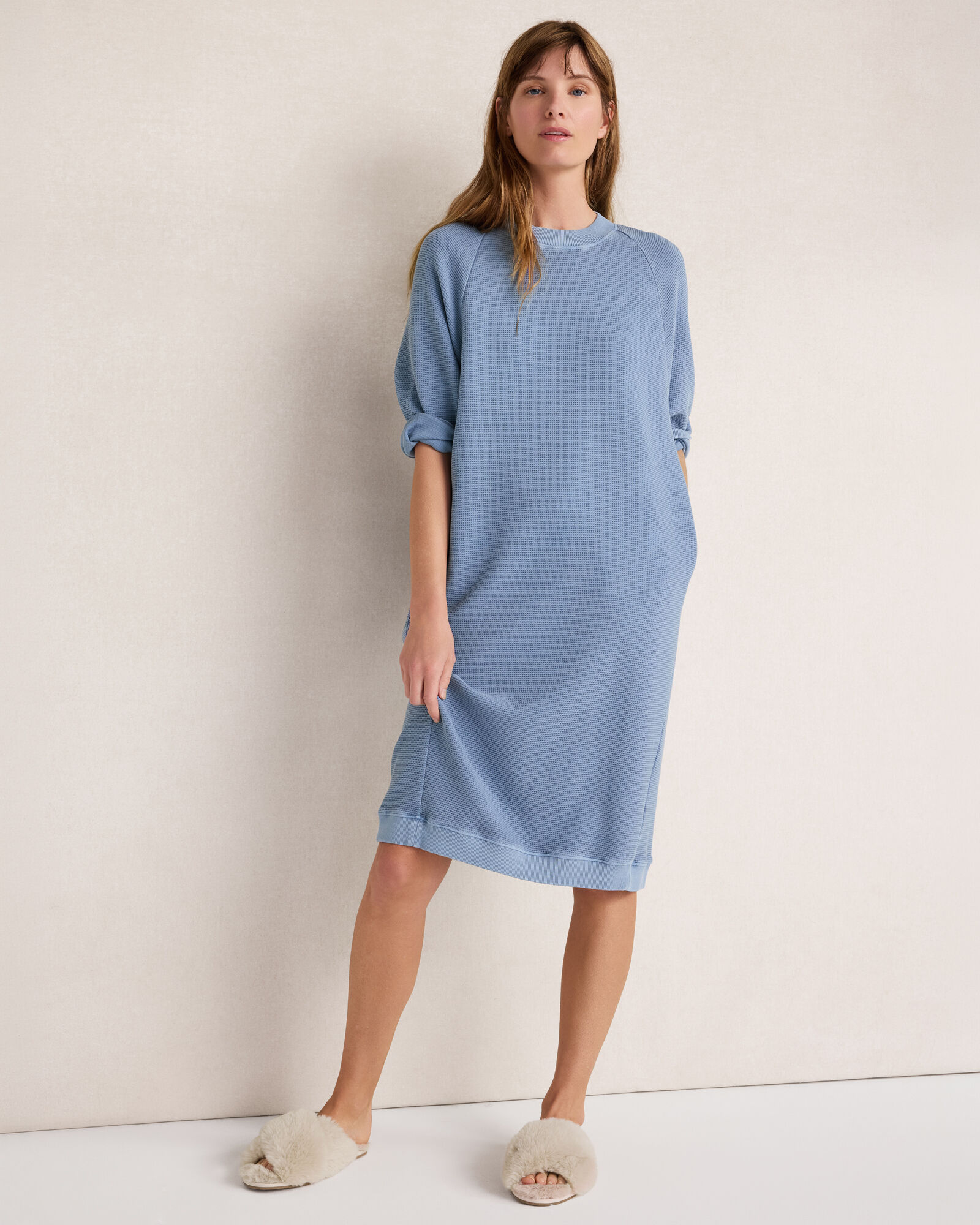 Resti Organic Cotton Waffle Short Sleeve Dress